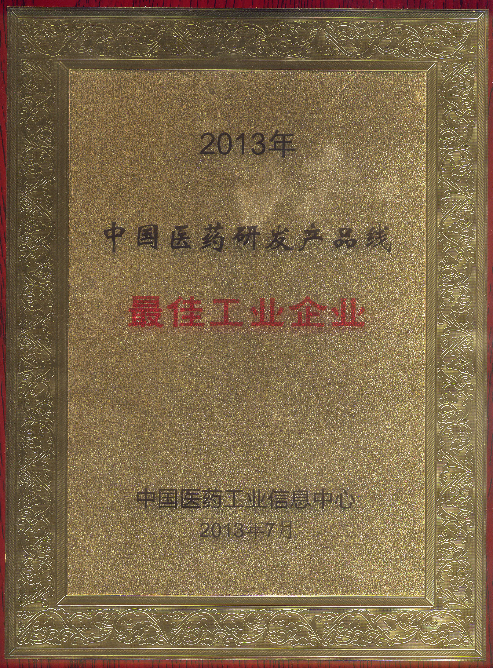 2013-7中國醫(yī)藥研發(fā)產(chǎn)品線最佳工業(yè)企業(yè).jpg